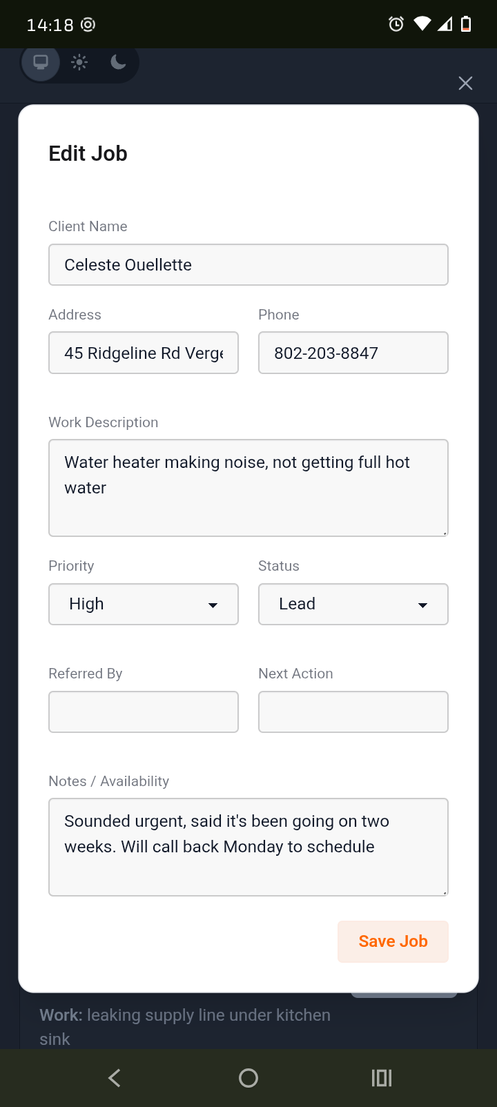 Romp CRM screenshot 3